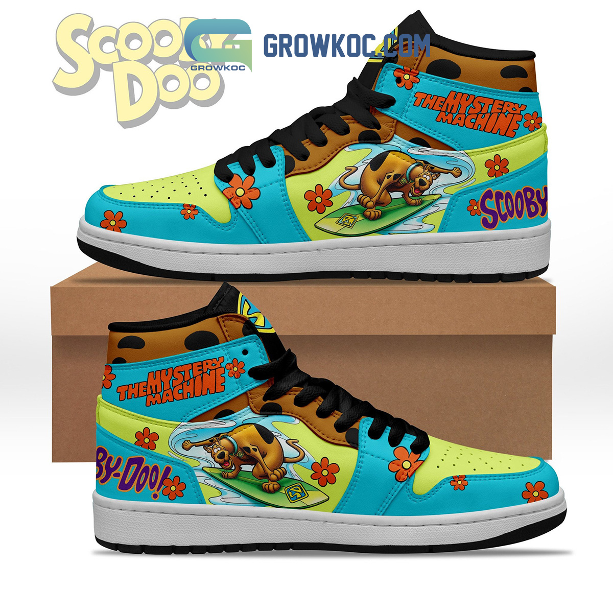 Scooby Doo AJ1 High Sneakers Shoes For Men And Women Calebmatthewhans