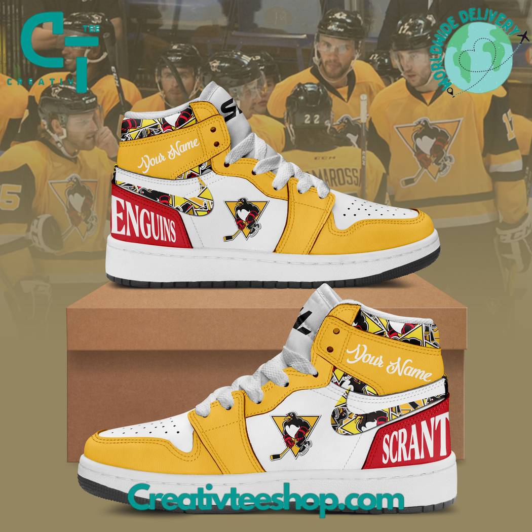 Scranton Penguins AJ1 High Sneakers Shoes For Men And Women Calebmatthewhans