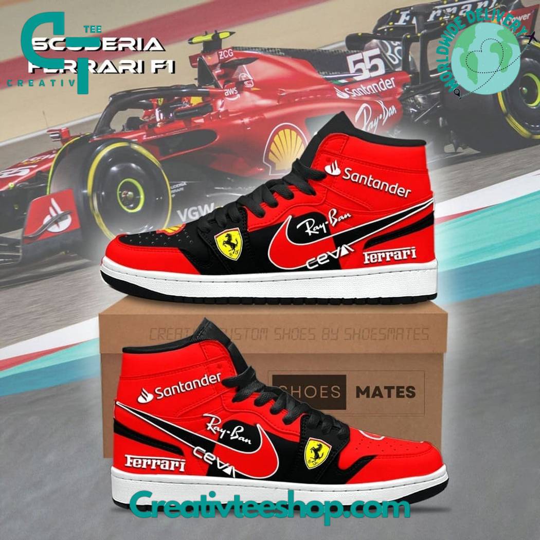 Scuderia Ferrari AJ1 High Sneakers Shoes For Men And Women Calebmatthewhans