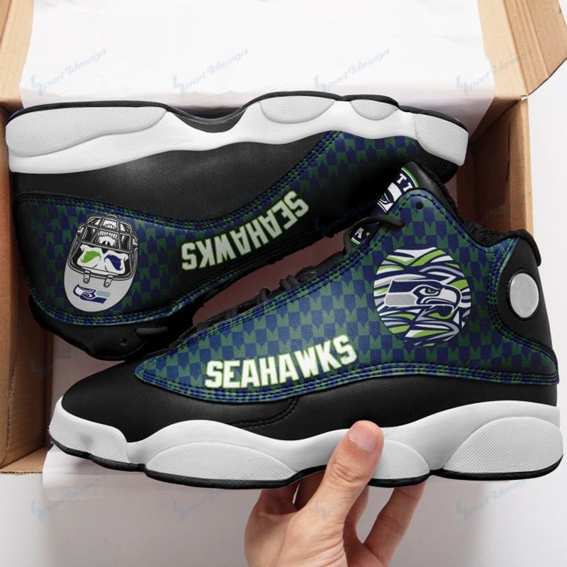 Seattle Seahawks AJ13 Sneakers Shoes For Men And Women Calebmatthewhans
