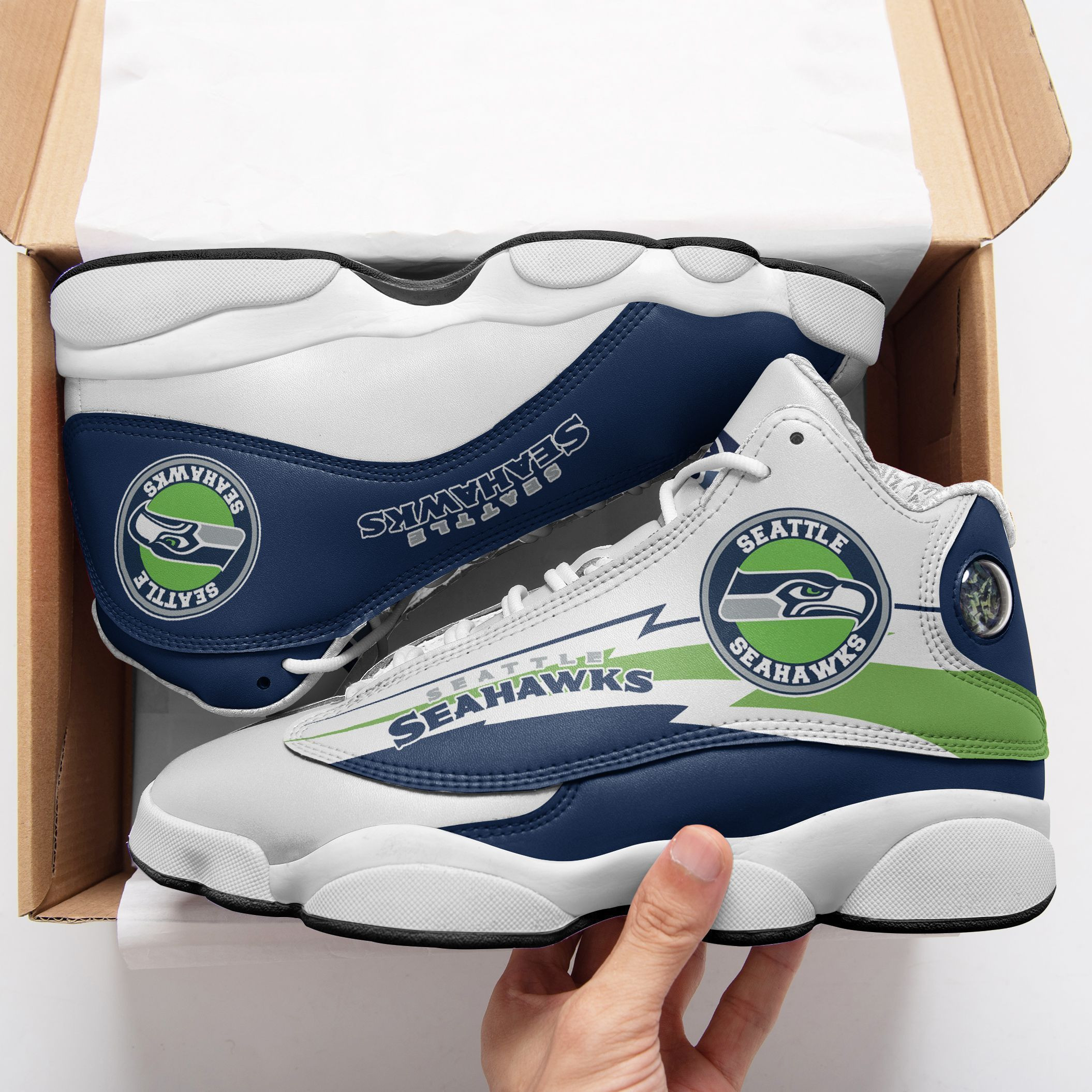 Seattle Seahawks NFL AJ13 Sneakers Shoes For Men And Women Calebmatthewhans