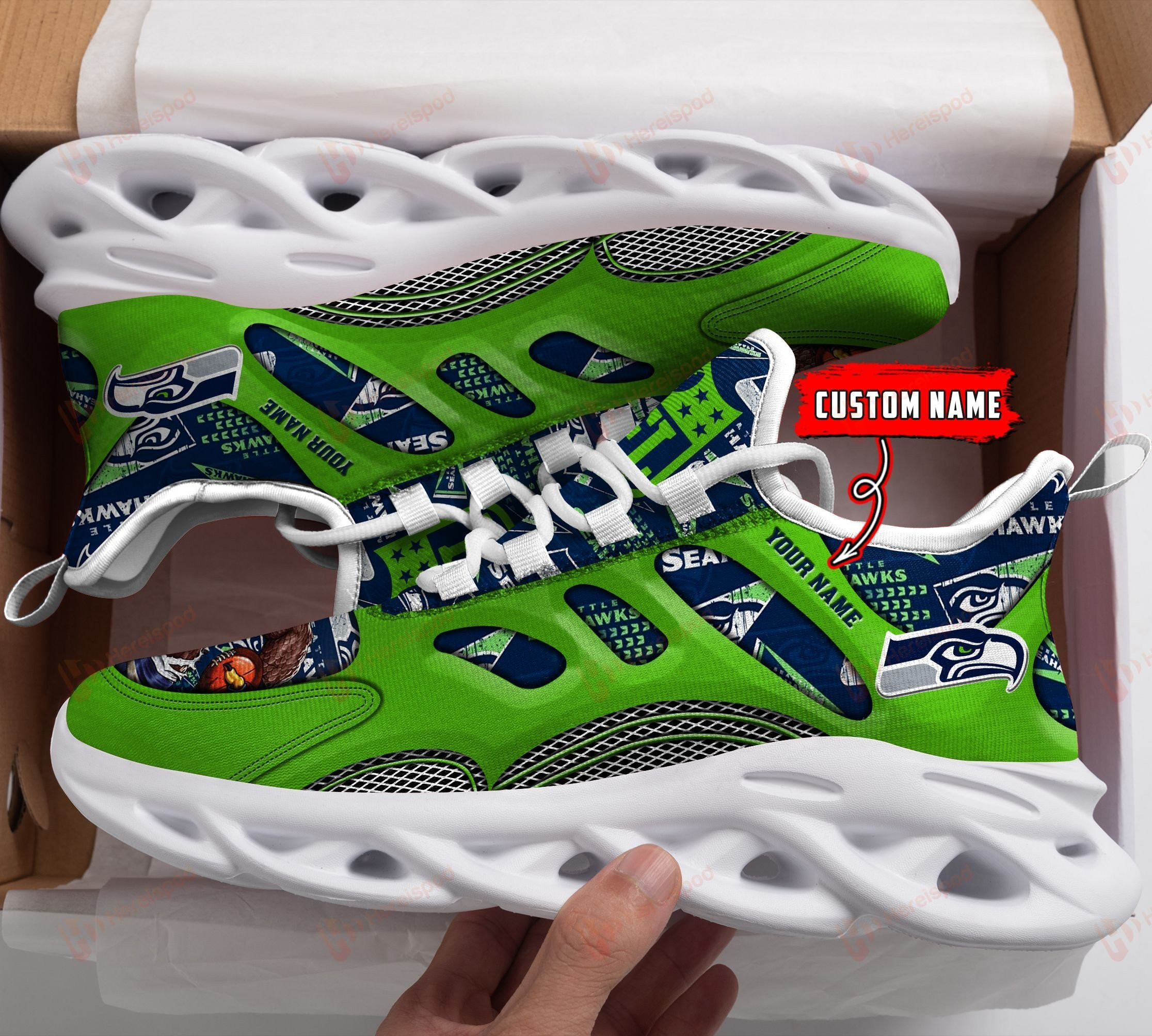 Seattle Seahawks NFL Max Soul Shoes Sneakers For Men And Women Calebmatthewhans