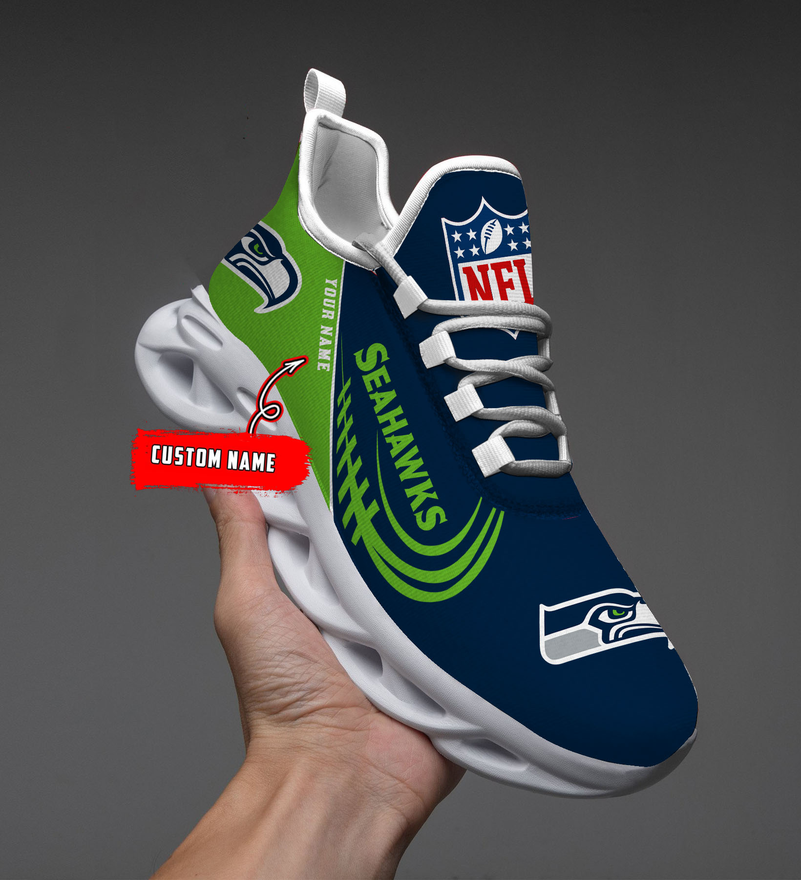 Seattle Seahawks NFL Max Soul Shoes Sneakers For Men And Women Calebmatthewhans