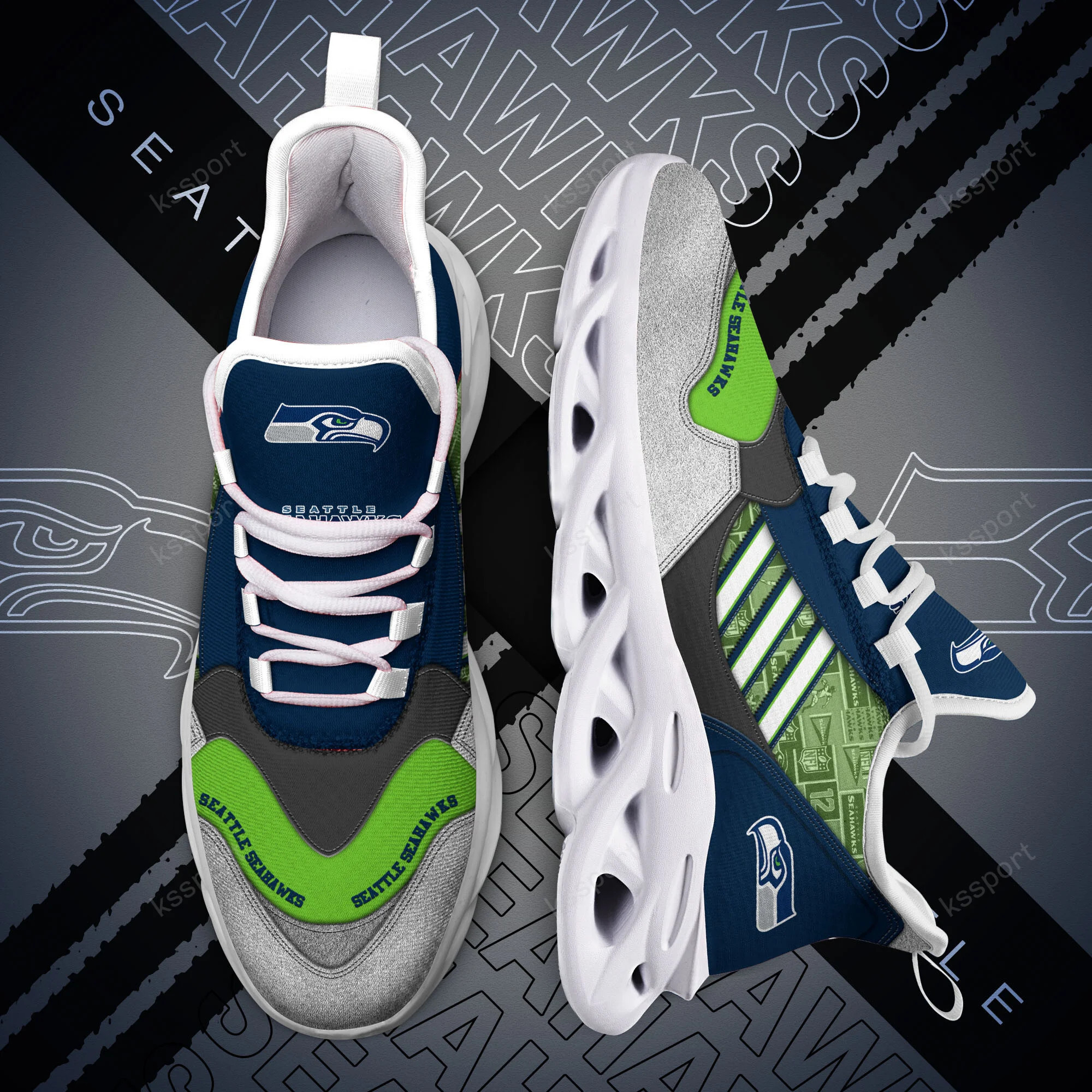 Seattle Seahawks NFL Max Soul Shoes Sneakers For Men And Women Calebmatthewhans