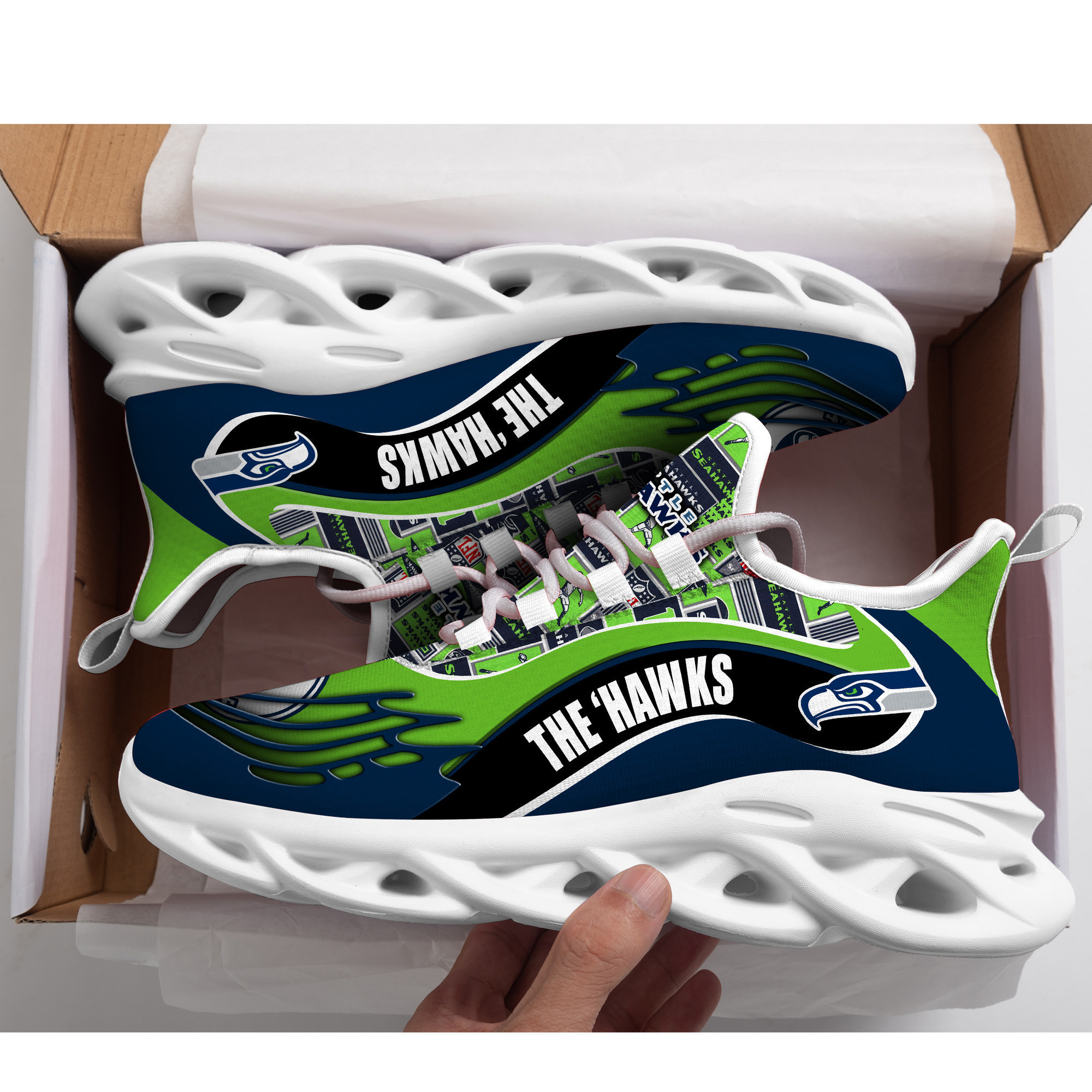 Seattle Seahawks NFL Max Soul Shoes Sneakers For Men And Women Calebmatthewhans