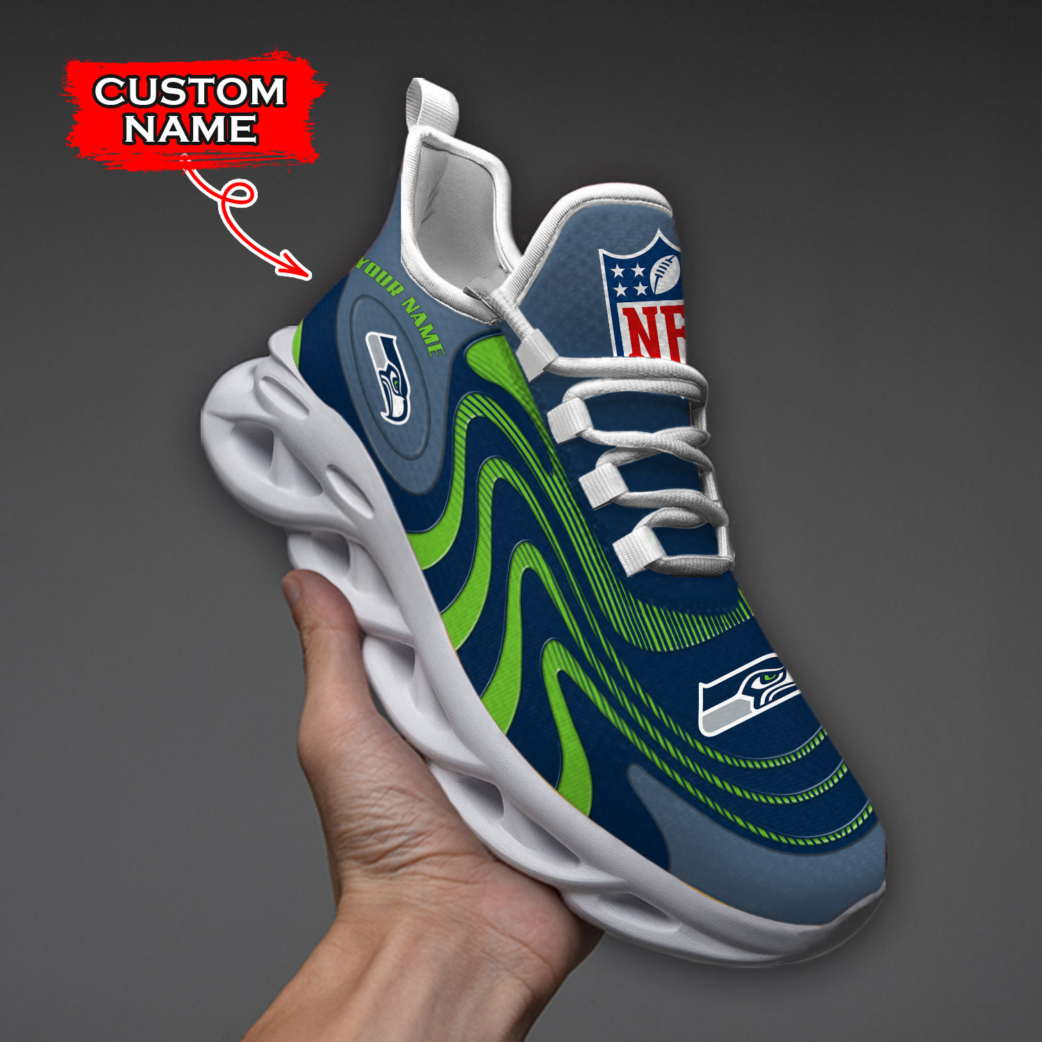 Seattle Seahawks NFL Max Soul Shoes Sneakers For Men And Women Calebmatthewhans