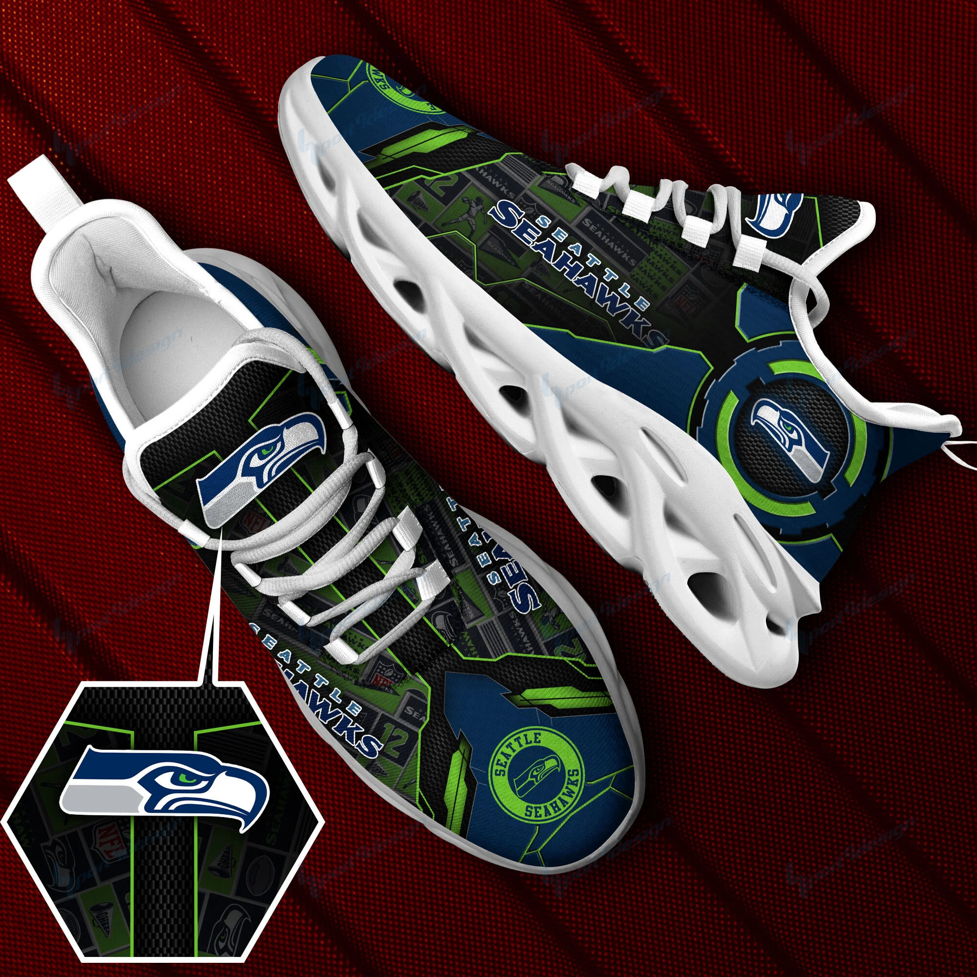 Seattle Seahawks NFL Max Soul Shoes Sneakers For Men And Women Calebmatthewhans