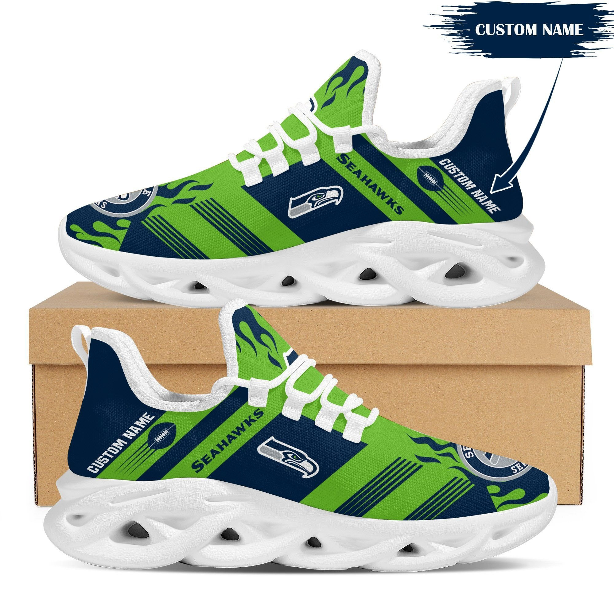 Seattle Seahawks NFL Max Soul Shoes Sneakers For Men And Women Calebmatthewhans