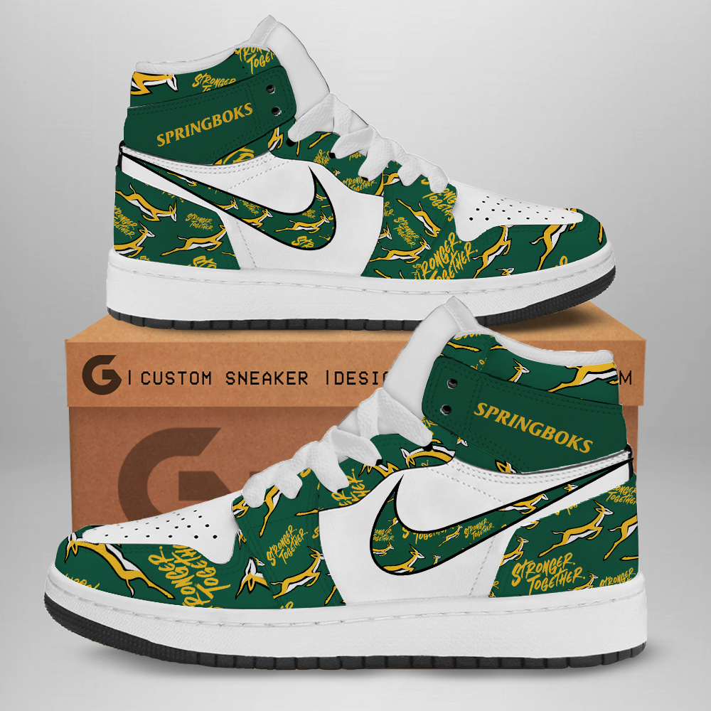 South Africa National AJ1 High Sneakers Shoes For Men And Women Calebmatthewhans