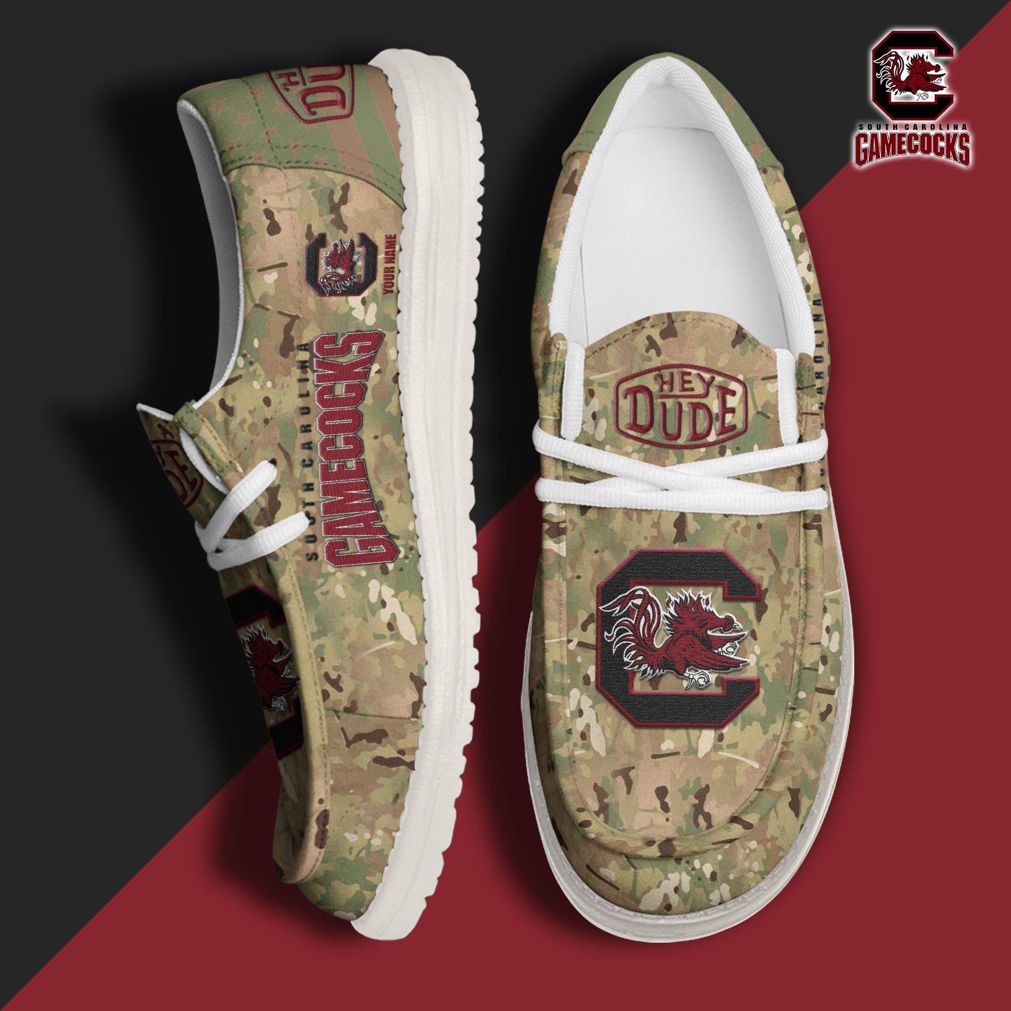 South Carolina Gamecocks Personalized Hey Dude Shoes For Men And Women Calebmatthewhans