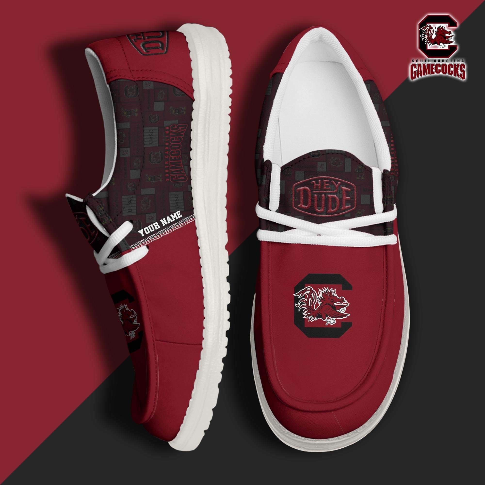 South Carolina Gamecocks Personalized Hey Dude Shoes For Men And Women Calebmatthewhans