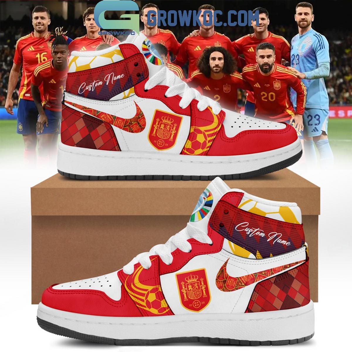 Spain Team AJ1 High Sneakers Shoes For Men And Women Calebmatthewhans