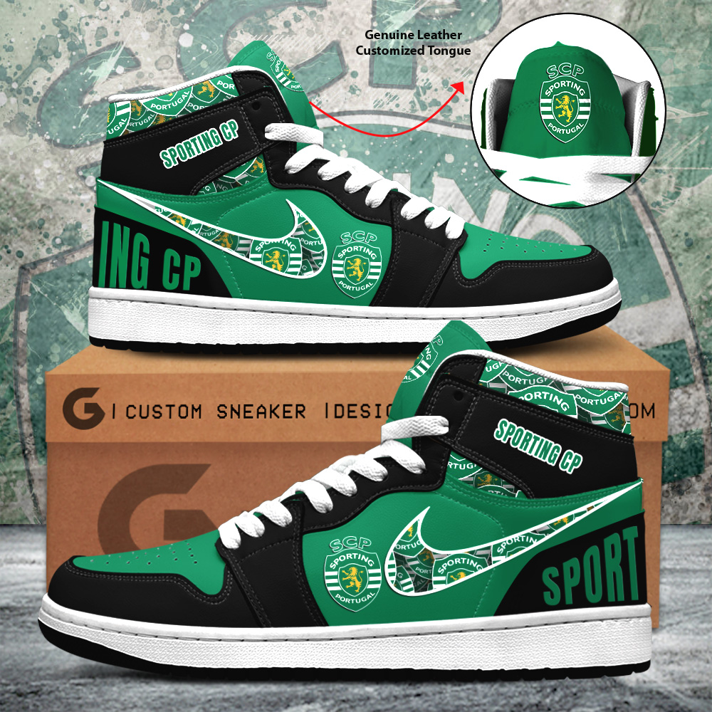 Sporting CP AJ1 High Sneakers Shoes For Men And Women Calebmatthewhans