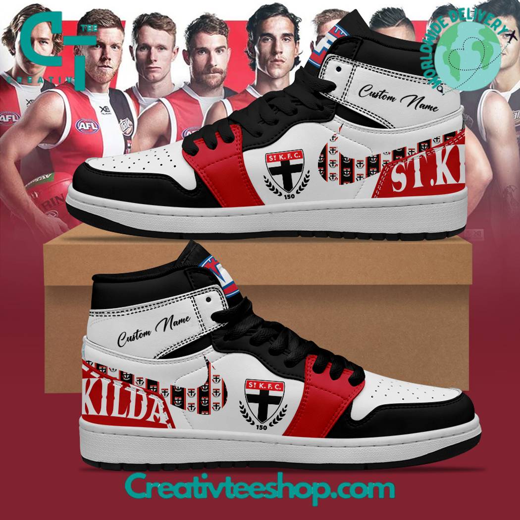 St Kilda Saints AJ1 High Sneakers Shoes For Men And Women Calebmatthewhans