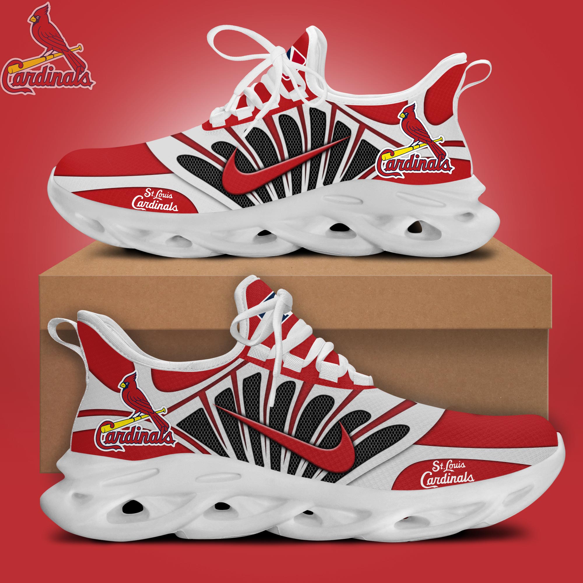 St.Louis Cardinals Max Soul Shoes Sneakers For Men And Women Calebmatthewhans