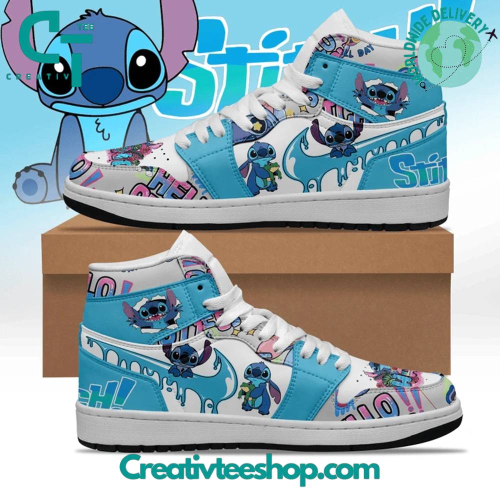 Stitch AJ1 High Sneakers Shoes For Men And Women Calebmatthewhans