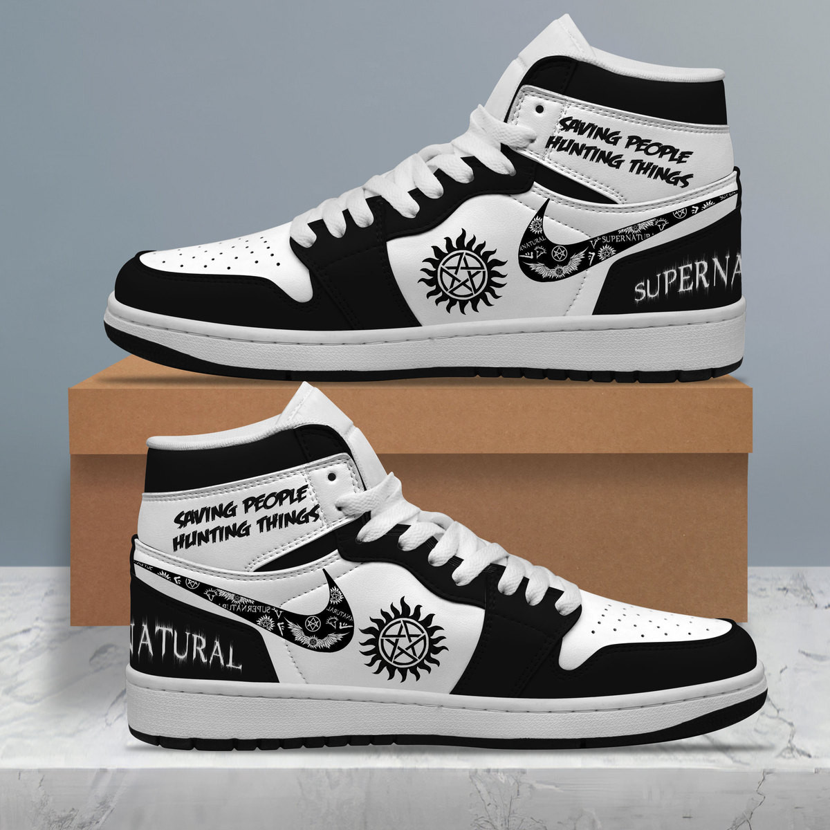 Supernatural AJ1 High Sneakers Shoes For Men And Women Calebmatthewhans