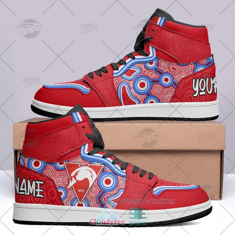 Sydney Swans AFL AJ1 High Sneakers Shoes For Men And Women Calebmatthewhans