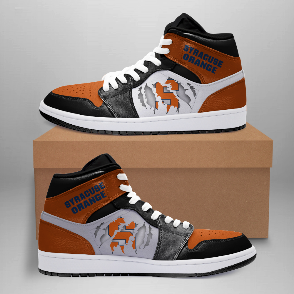 Syracuse Orange AJ1 High Sneakers Shoes For Men And Women Calebmatthewhans