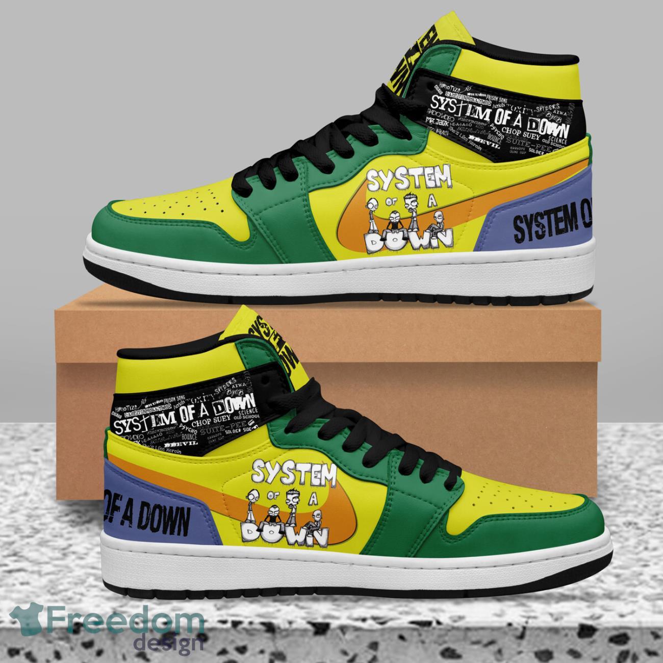System Of A Down AJ1 High Sneakers Shoes For Men And Women Calebmatthewhans