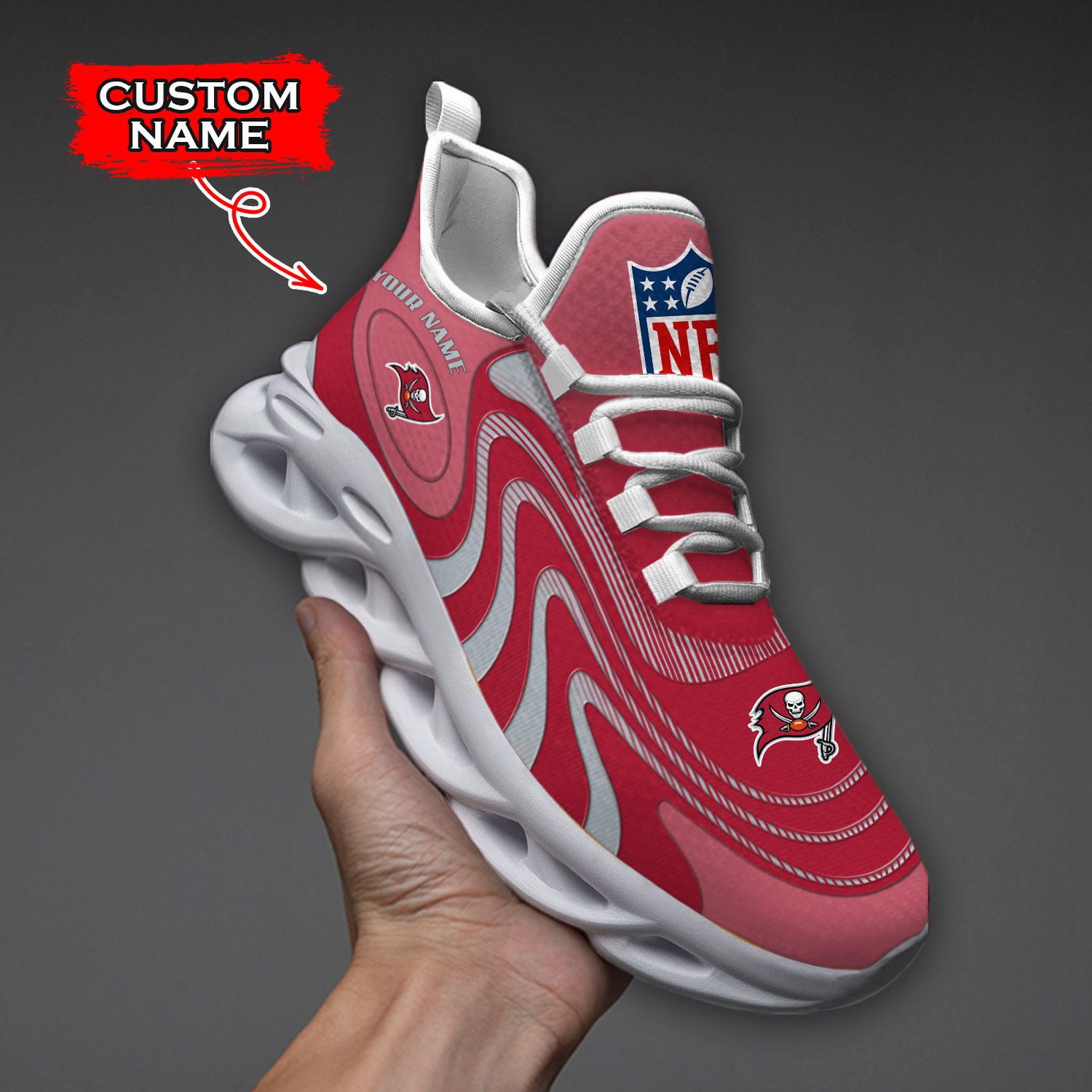 Tampa Bay Buccaneers NFL Max Soul Shoes Sneakers For Men And Women Calebmatthewhans
