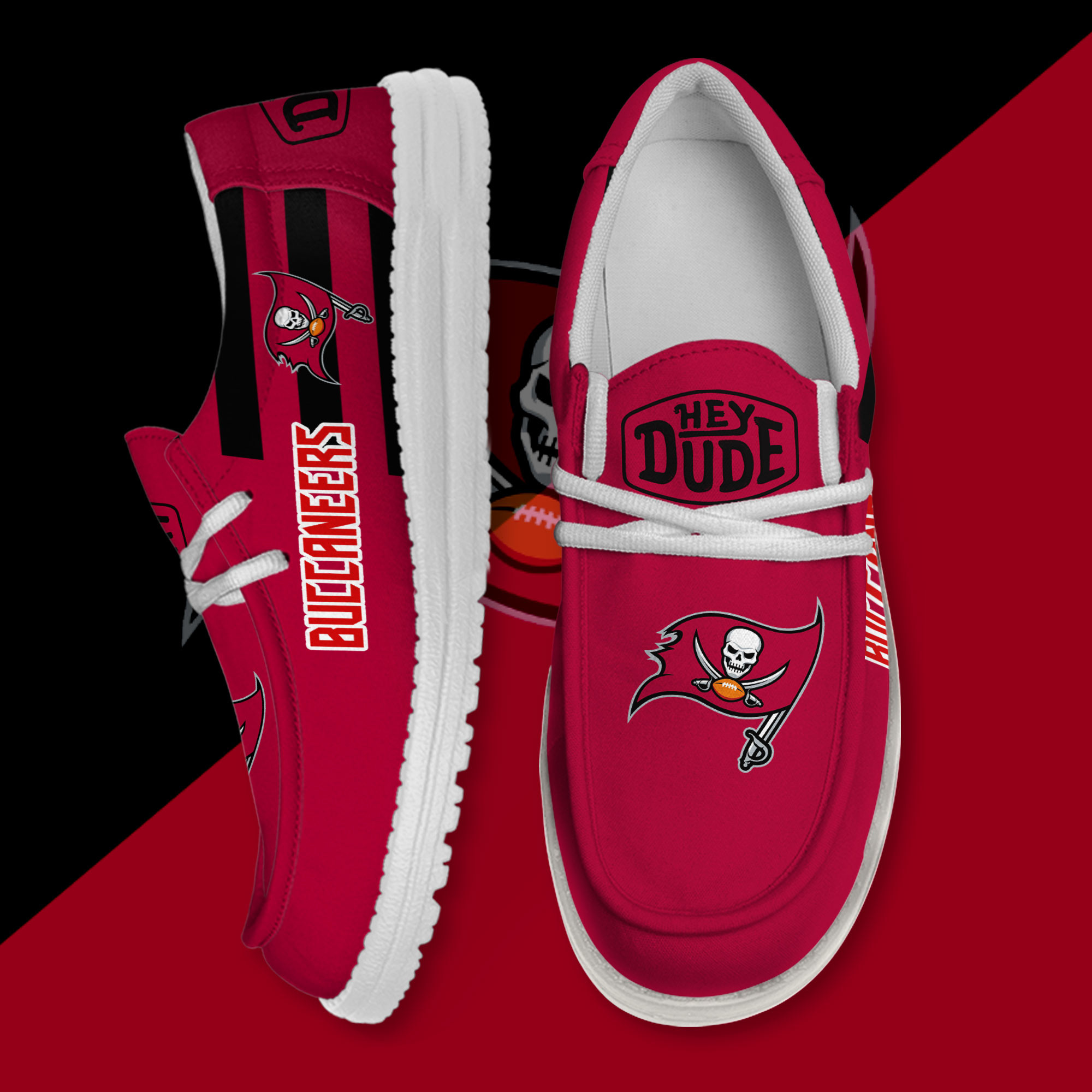 Tampa Bay Buccaneers Personalized Hey Dude Shoes For Men And Women Calebmatthewhans