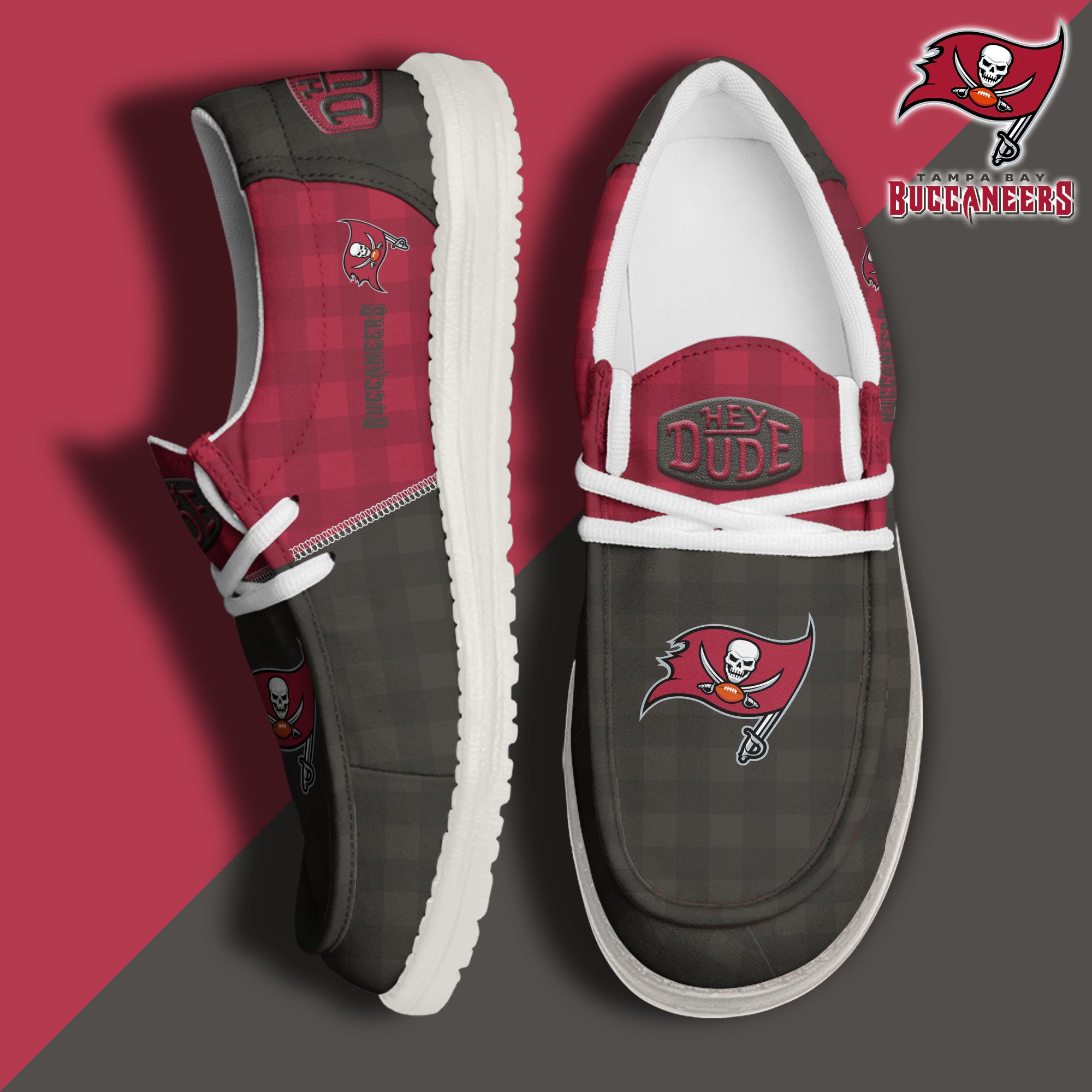 Tampa Bay Buccaneers Personalized Hey Dude Shoes For Men And Women Calebmatthewhans