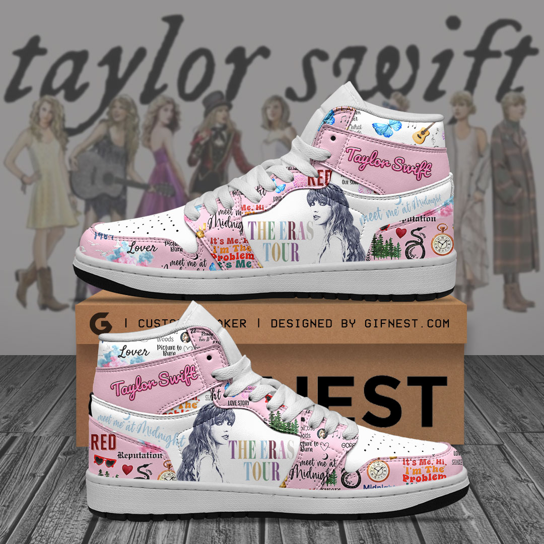 Taylor Swift AJ1 High Sneakers Shoes For Men And Women Calebmatthewhans