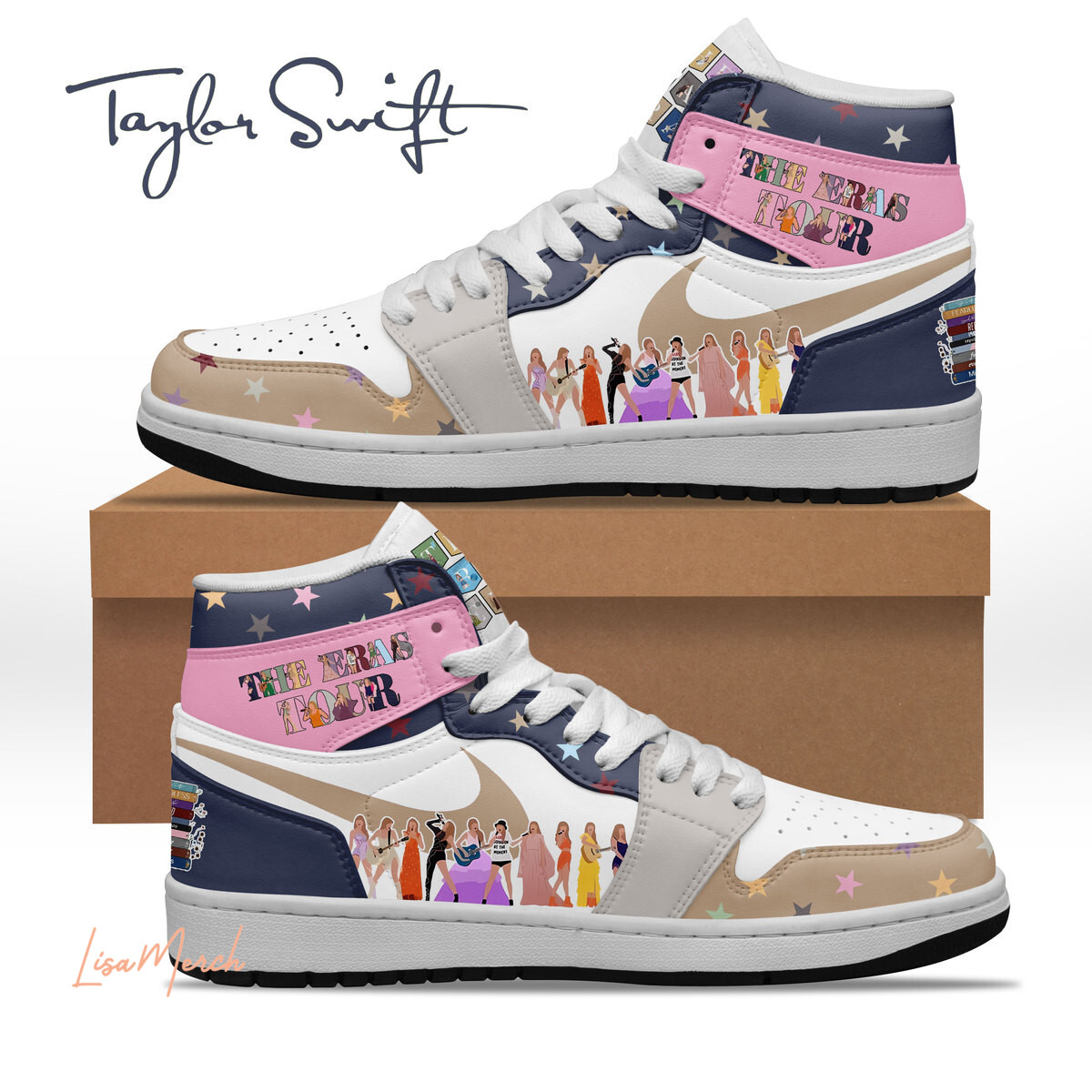 Taylor Swift AJ1 High Sneakers Shoes For Men And Women Calebmatthewhans