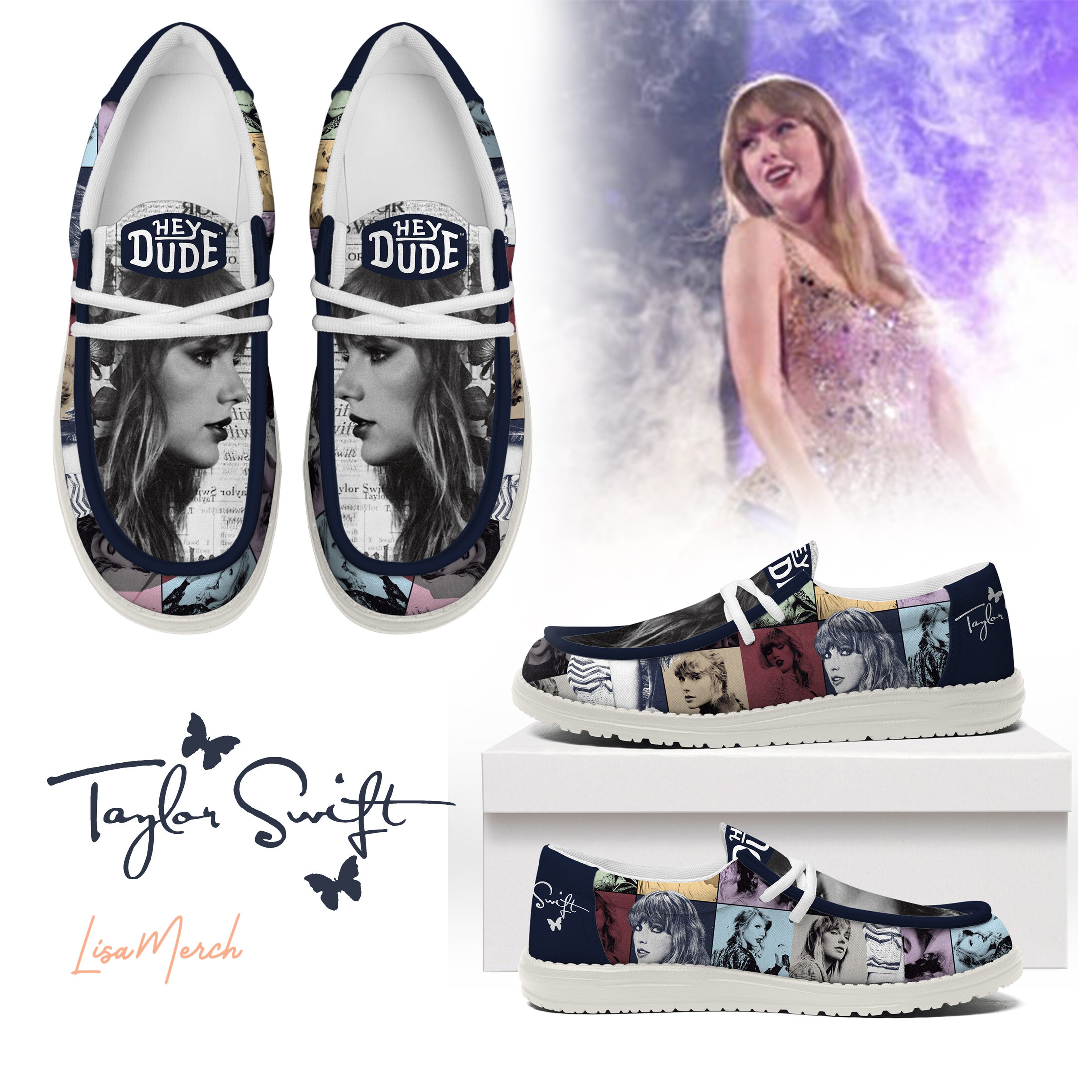 Taylor Swift Hey Dude Shoes For Men And Women Calebmatthewhans