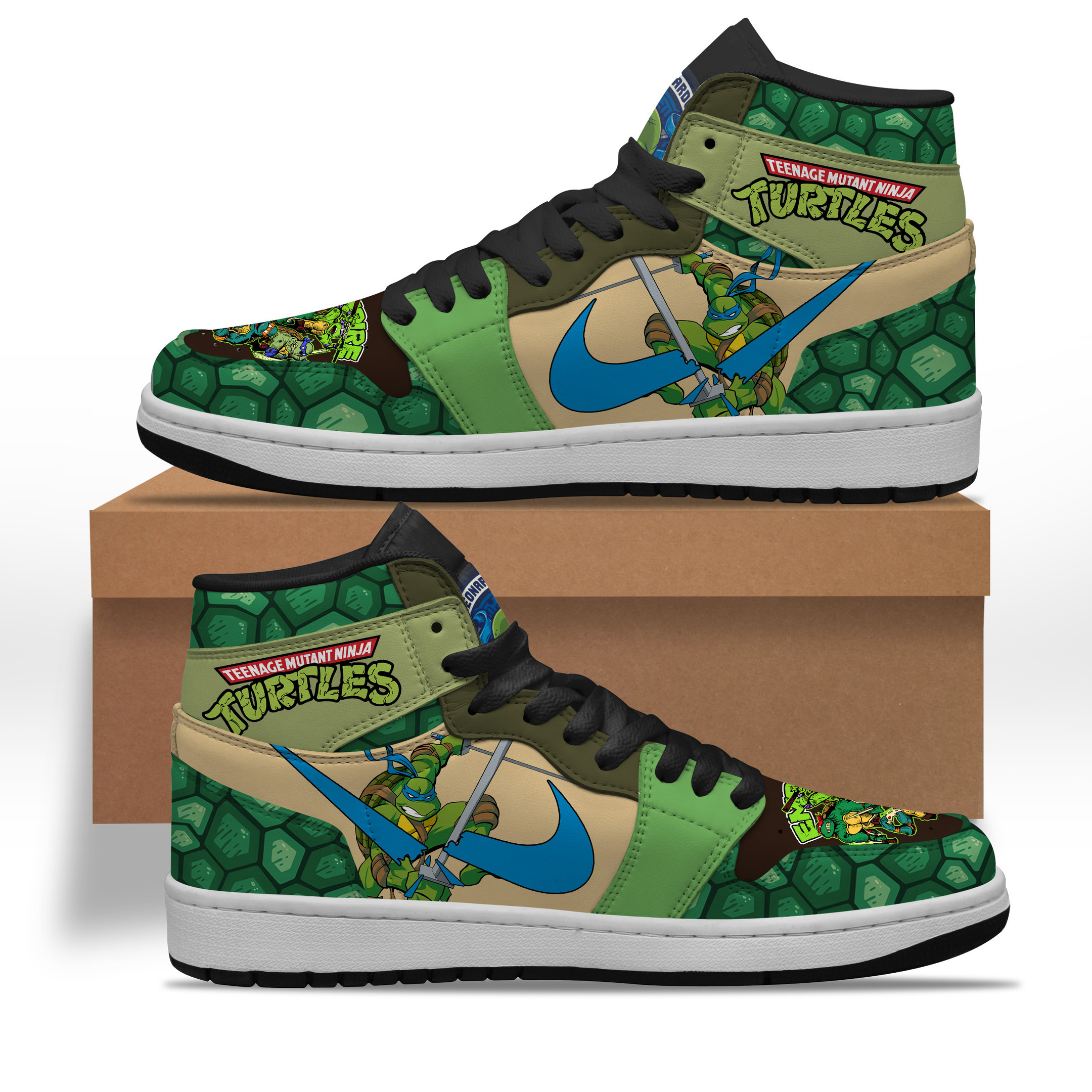 Teenage Mutant Ninja Turtles AJ1 High Sneakers Shoes For Men And Women Calebmatthewhans
