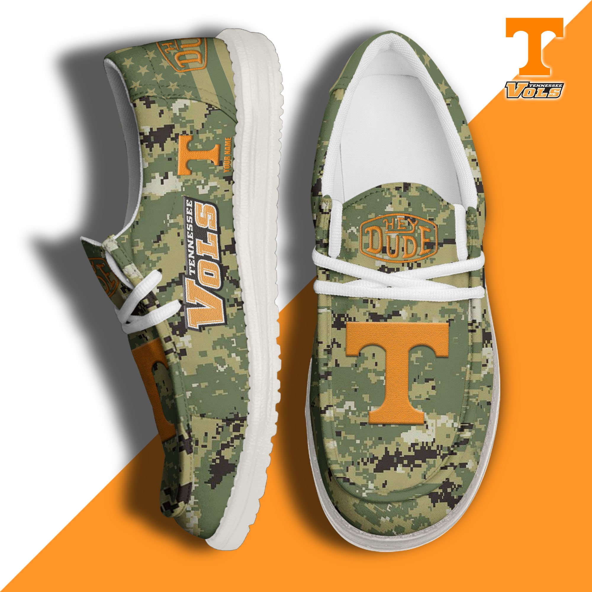 Tennessee Volunteers Personalized Hey Dude Shoes For Men And Women Calebmatthewhans