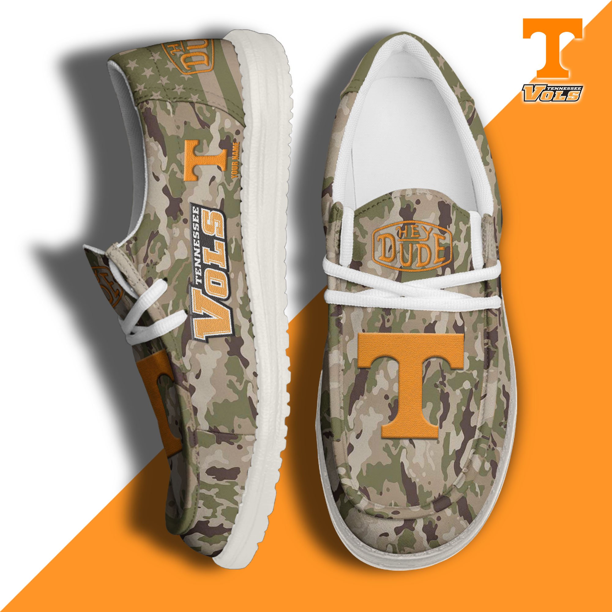 Tennessee Volunteers Personalized Hey Dude Shoes For Men And Women Calebmatthewhans