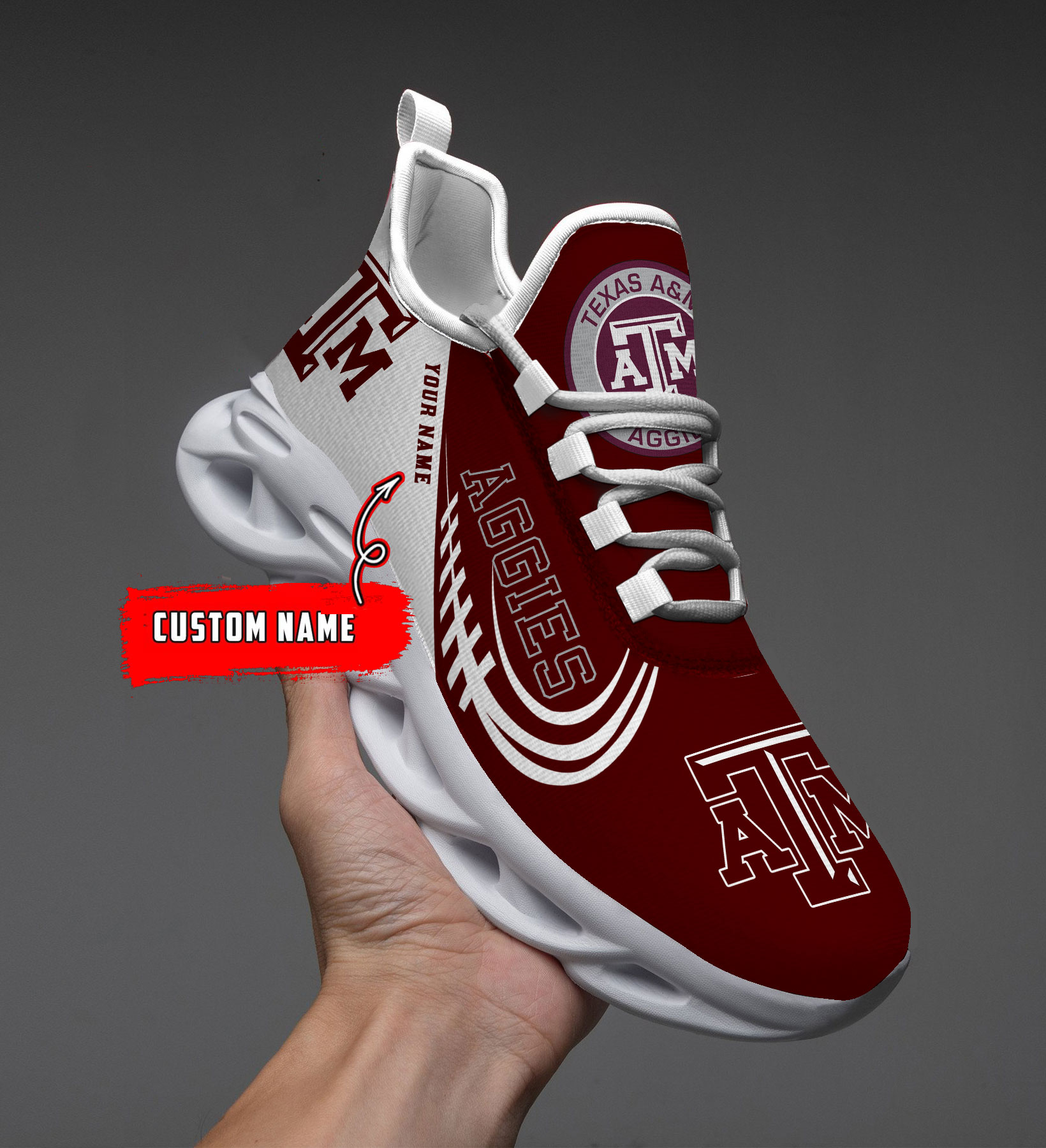 Texas A&M Aggies NCAA Max Soul Shoes Sneakers For Men And Women Calebmatthewhans
