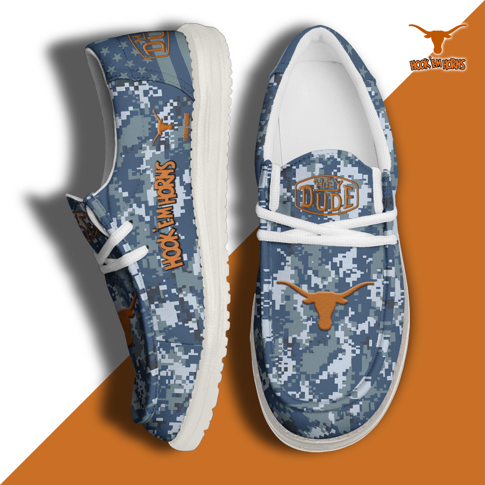 Texas Longhorns Personalized Hey Dude Shoes For Men And Women Calebmatthewhans