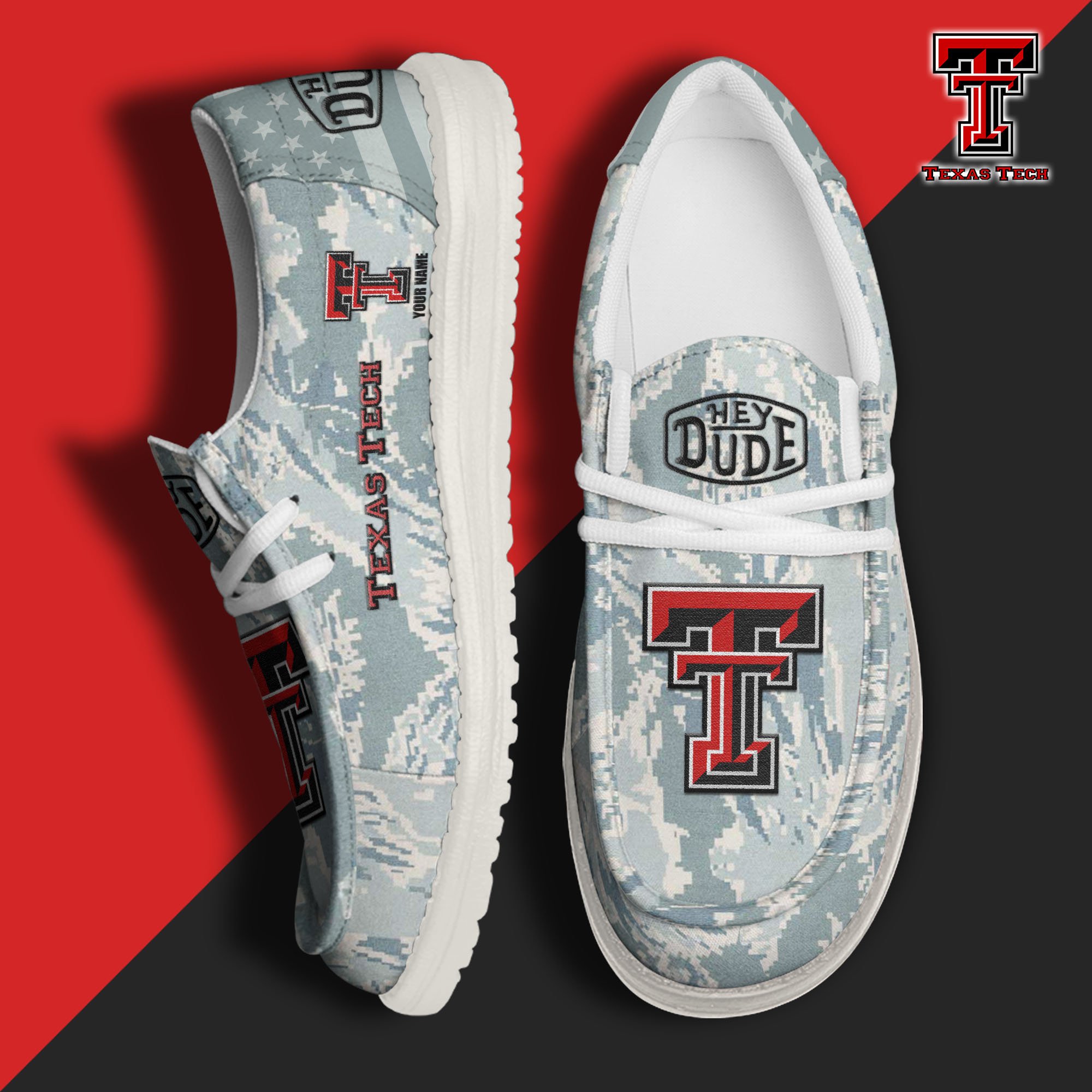 Texas Tech Red Raiders Personalized Hey Dude Shoes For Men And Women Calebmatthewhans