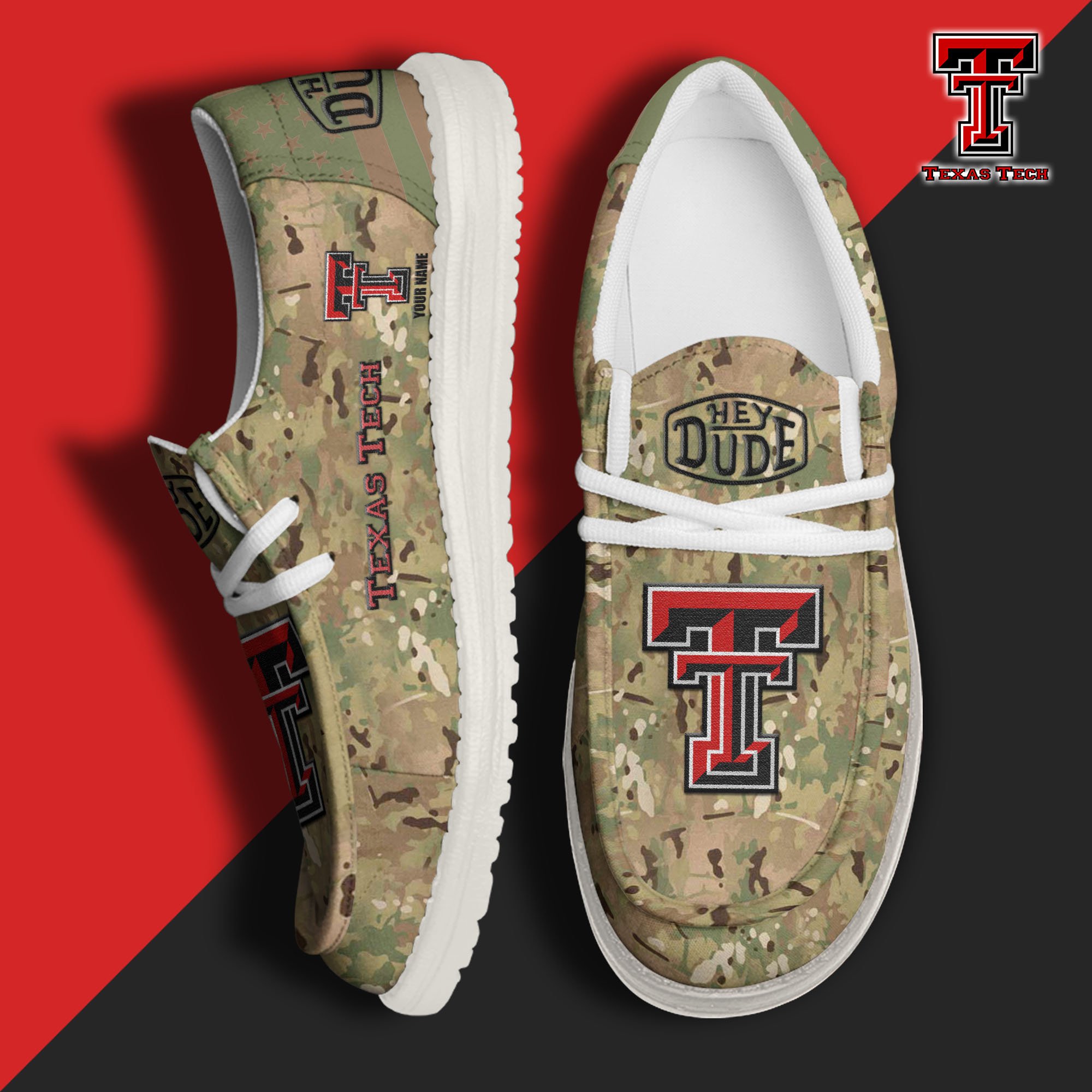 Texas Tech Red Raiders Personalized Hey Dude Shoes For Men And Women Calebmatthewhans