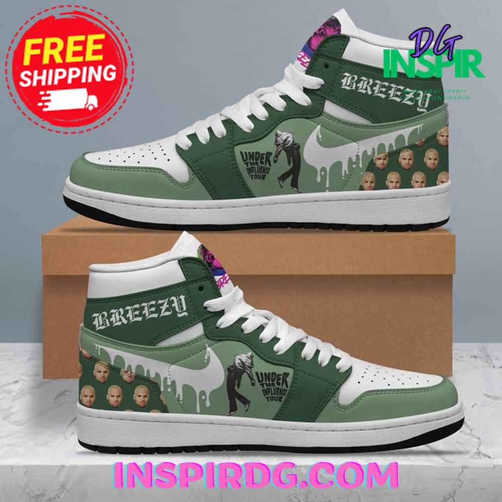 The Brezzy Under The Influence Tour AJ1 High Sneakers Shoes For Men And Women Calebmatthewhans