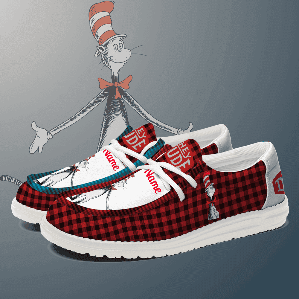 The Cat in the Hat Personalized Hey Dude Shoes For Men And Women Calebmatthewhans