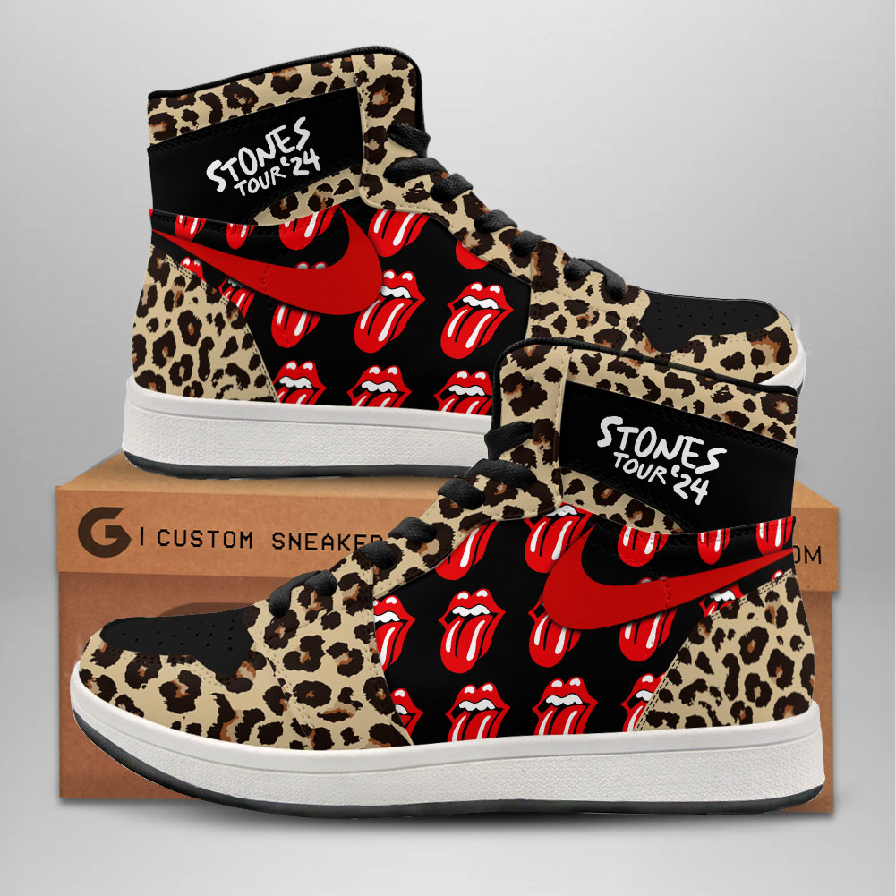 The Rolling Stones AJ1 High Sneakers Shoes For Men And Women Calebmatthewhans