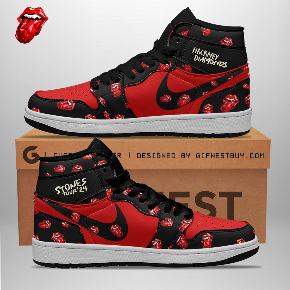 The Rolling Stones AJ1 High Sneakers Shoes For Men And Women Calebmatthewhans