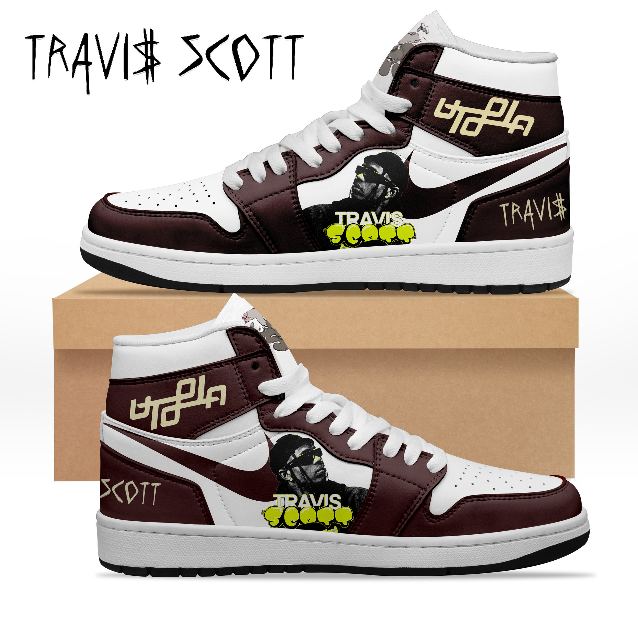 Travis Scott AJ1 High Sneakers Shoes For Men And Women Calebmatthewhans