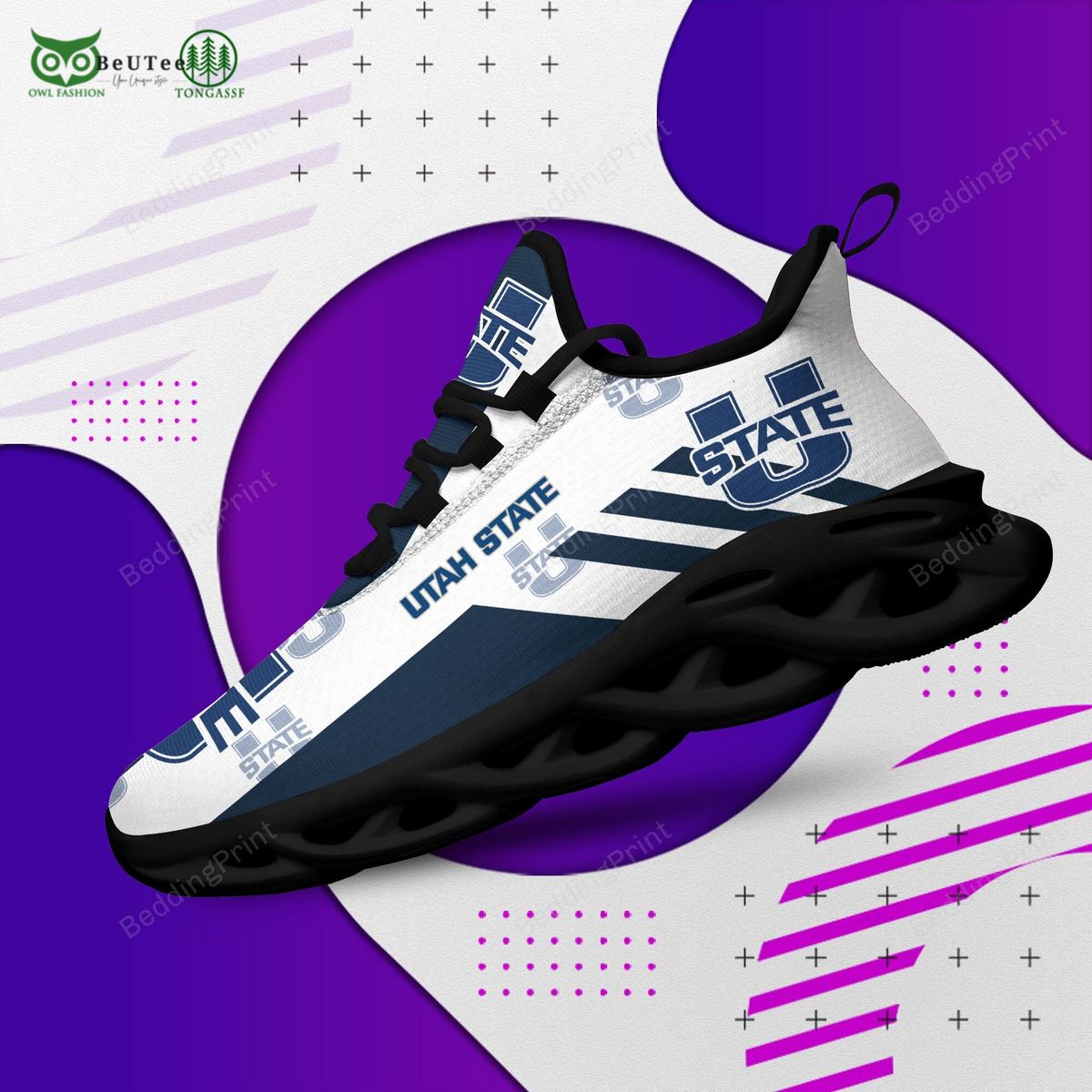 Utah State Aggies Max Soul Shoes Sneakers For Men And Women Calebmatthewhans