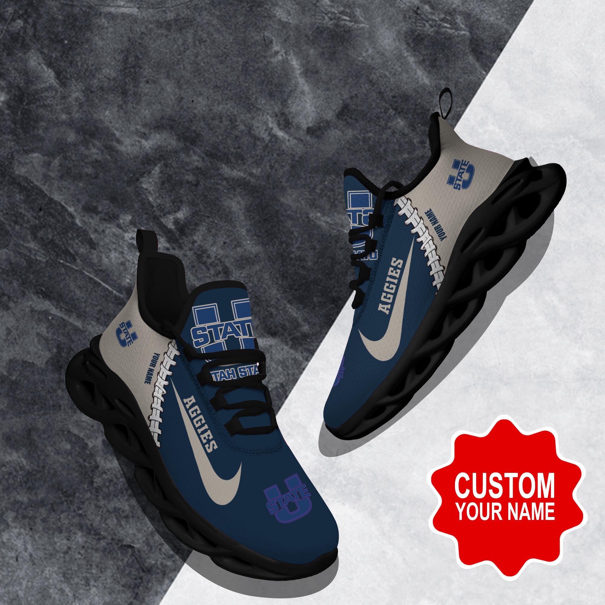 Utah State Aggies Max Soul Shoes Sneakers For Men And Women Calebmatthewhans