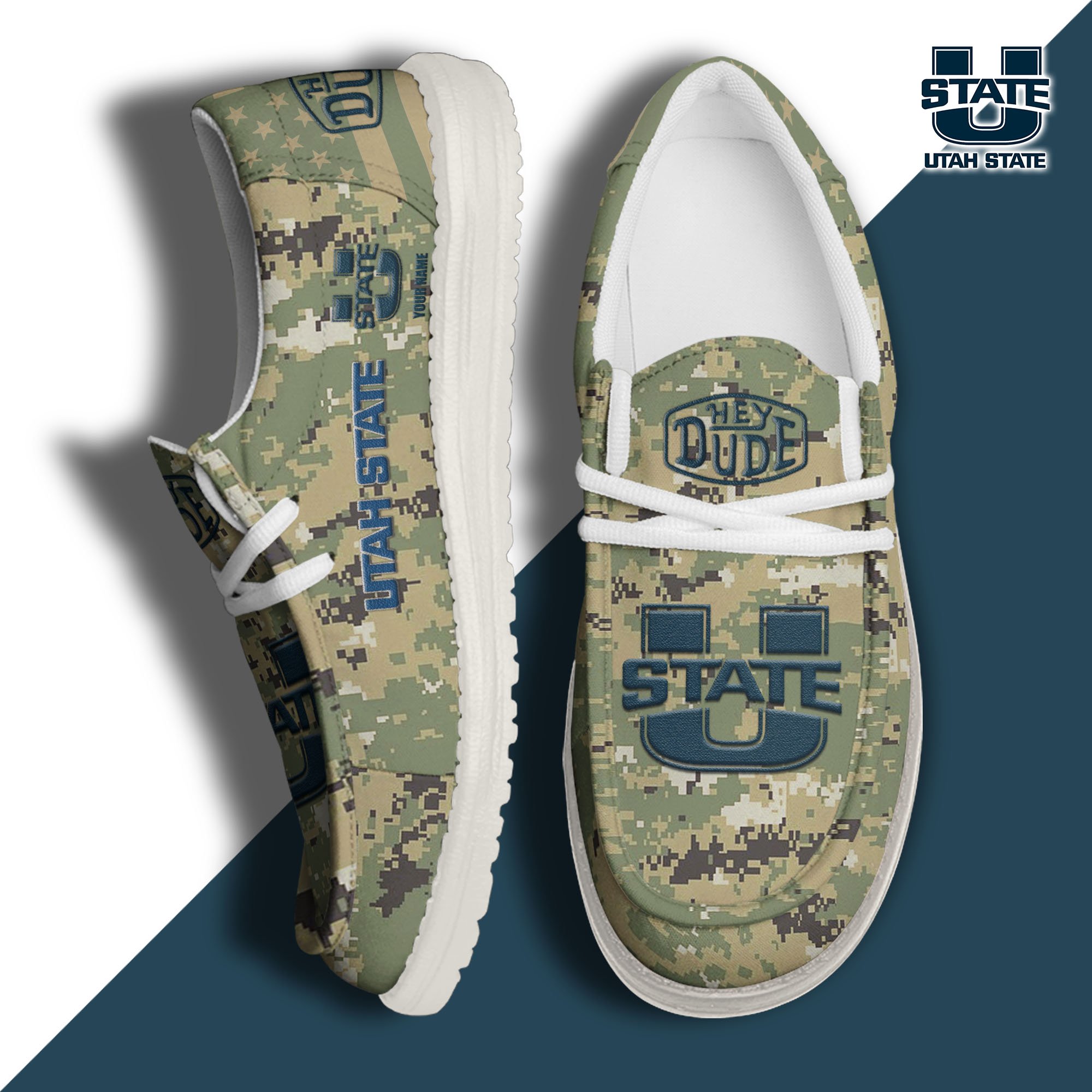 Utah State Aggies Personalized Hey Dude Shoes For Men And Women Calebmatthewhans