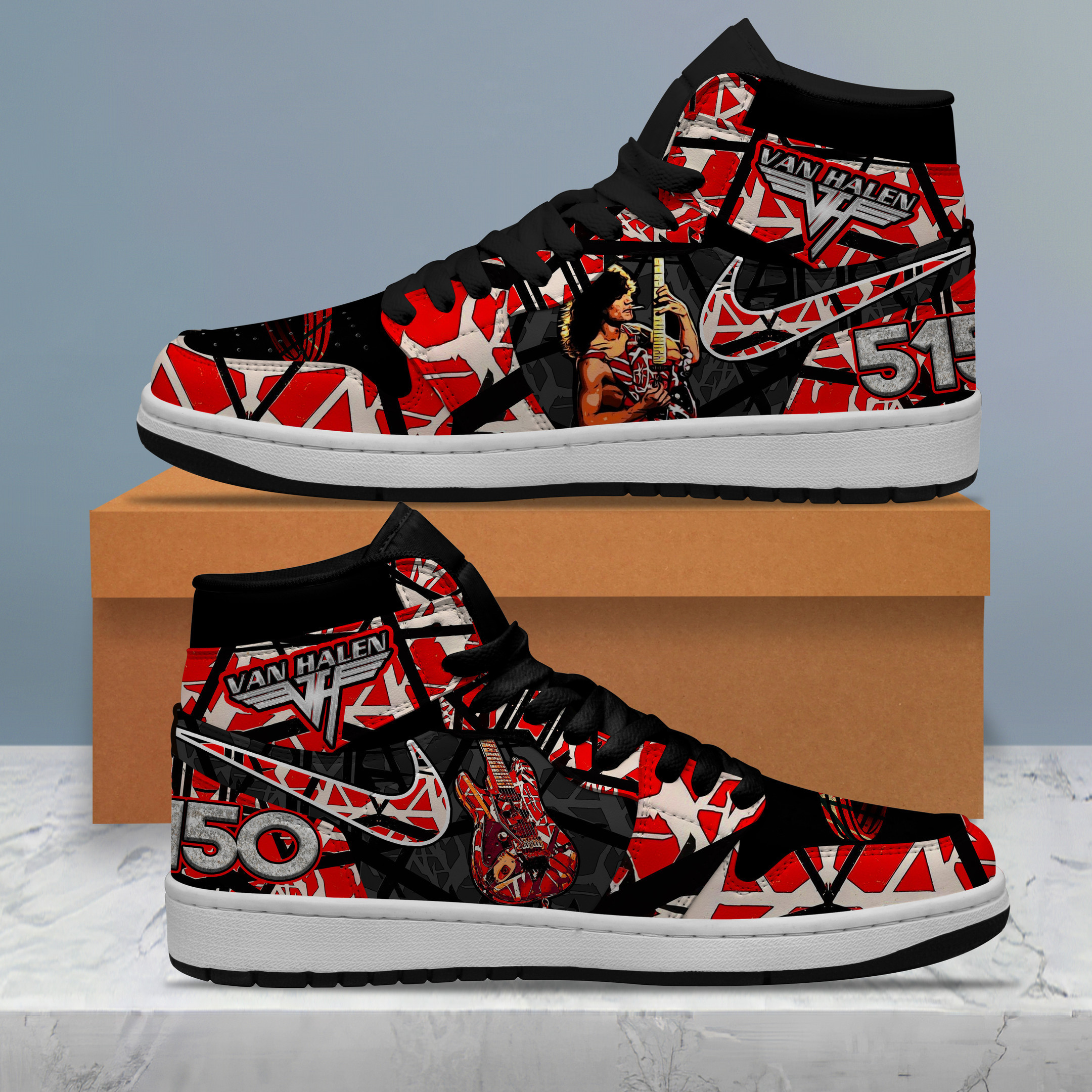 Van Halen AJ1 High Sneakers Shoes For Men And Women Calebmatthewhans