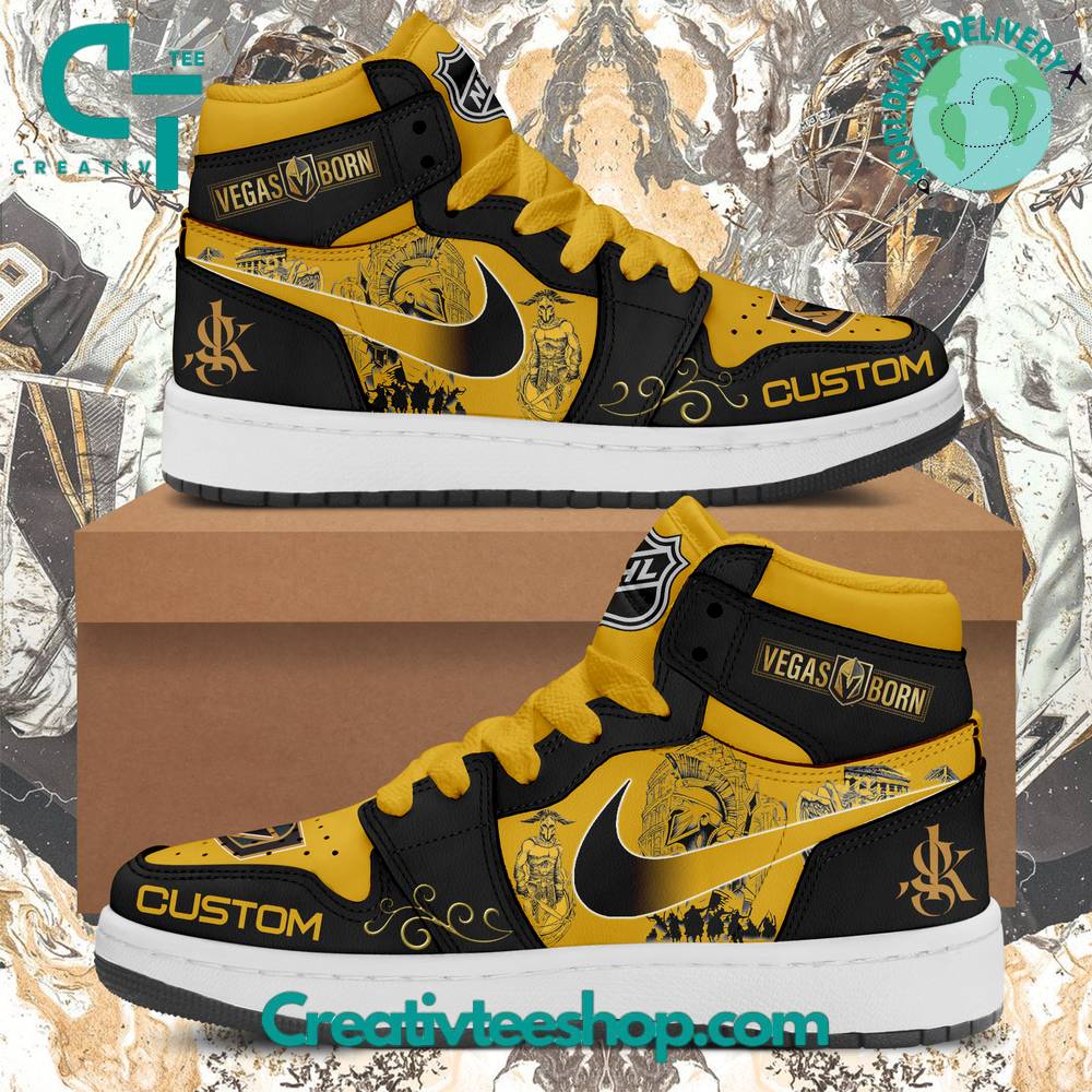 Vegas Golden Knights AJ1 High Sneakers Shoes For Men And Women Calebmatthewhans