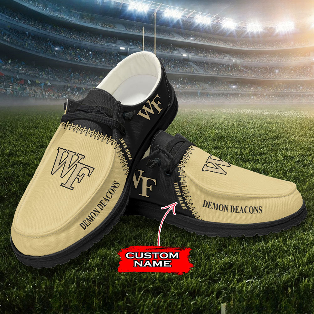 Wake Forest Demon Deacons Personalized Hey Dude Shoes For Men And Women Calebmatthewhans