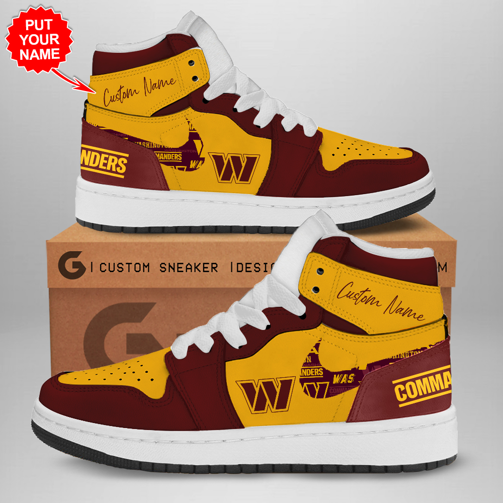 Washington Commanders AJ1 High Sneakers Shoes For Men And Women Calebmatthewhans
