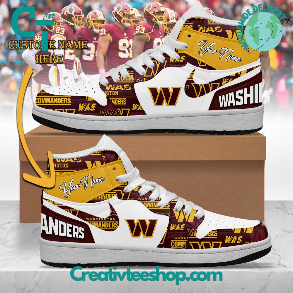 Washington Commanders AJ1 High Sneakers Shoes For Men And Women Calebmatthewhans